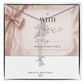 Delicate floral name necklace